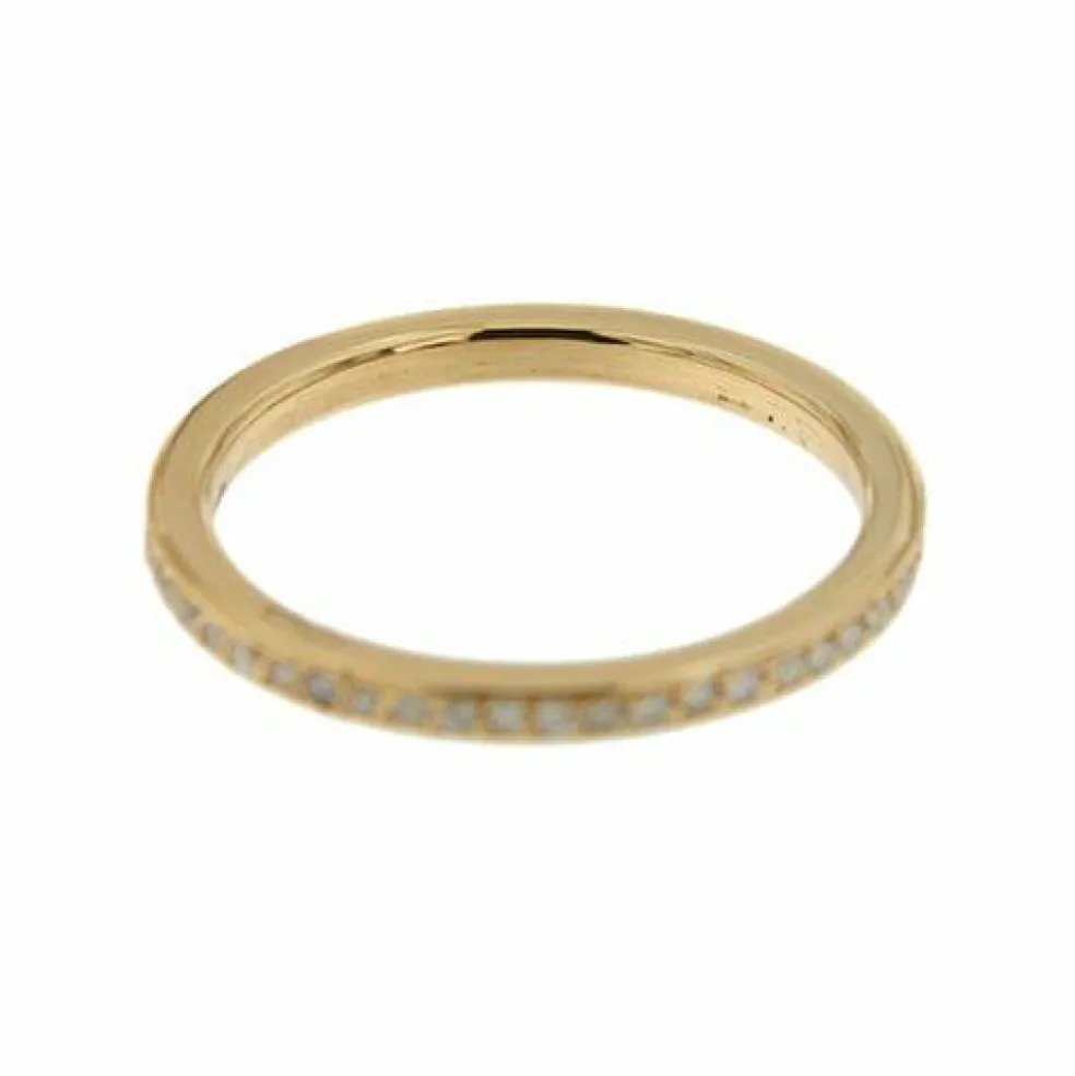 Bague alliance américaine or jaune diamants