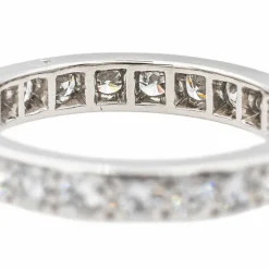 Bague Alliance américaine Platine Diamant
