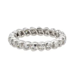 Bague Alliance américaine Or blanc Diamant