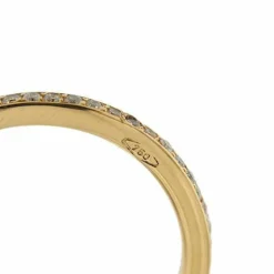 Bague alliance américaine or jaune diamants