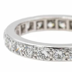Bague Alliance américaine Platine Diamant