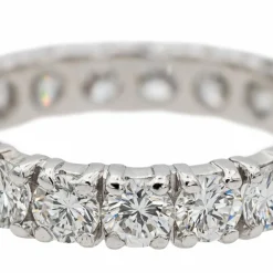Bague Alliance américaine Platine Diamant