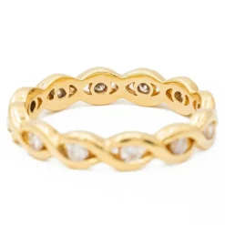 Bague Alliance américaine Or jaune Diamant
