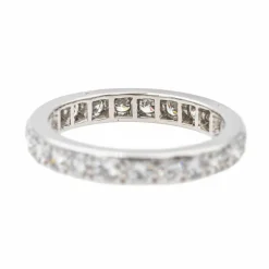 Bague Alliance américaine Platine Diamant