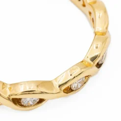 Bague Alliance américaine Or jaune Diamant