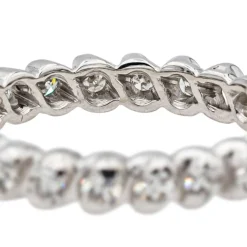 Bague Alliance américaine Or blanc Diamant