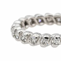Bague Alliance américaine Or blanc Diamant