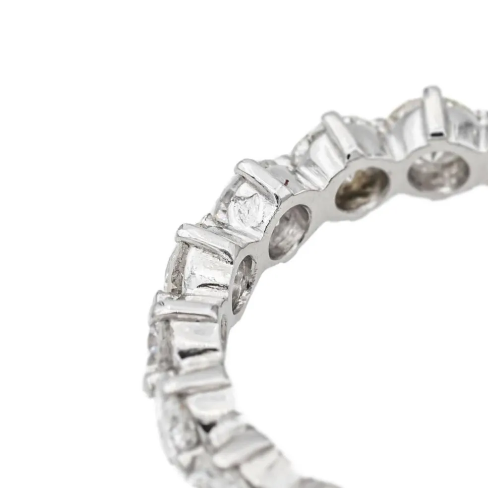 Bague Alliance américaine Platine Diamant