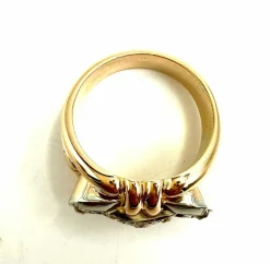 Bague Alliance Diamants Art Déco