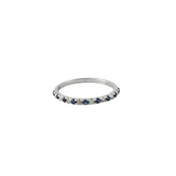 Bague Alliance diamants et saphirs