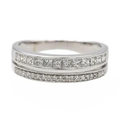 Bague Alliance Or blanc Diamant