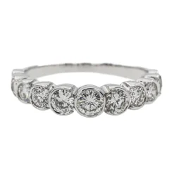 Bague Alliance Or blanc Diamant