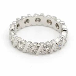 Bague Alliance Or blanc Diamant
