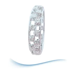 Bague Alliance or blanc diamants