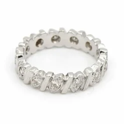 Bague Alliance Or blanc Diamant