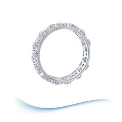 Bague Alliance or blanc diamants