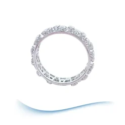Bague Alliance or blanc diamants
