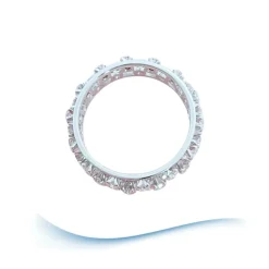 Bague Alliance or blanc diamants
