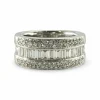 Bague Alliance or blanc et diamants 1,60 ct
