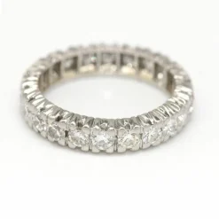 Bague Alliance or blanc et diamant