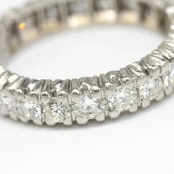 Bague Alliance or blanc et diamant