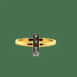 Bague Alliance or jaune et diamants