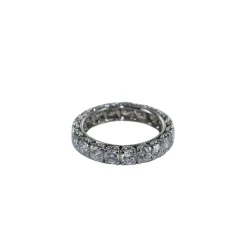 Bague Alliance tour complet Or blanc Diamants