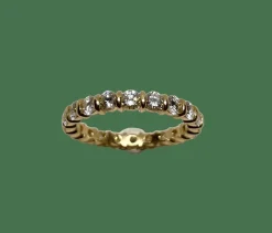 Bague alliance tour complet 2cts de diamants en or rose