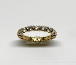 Bague alliance tour complet 2cts de diamants en or rose