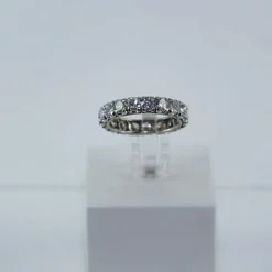 Bague Alliance tour complet Or blanc Diamants