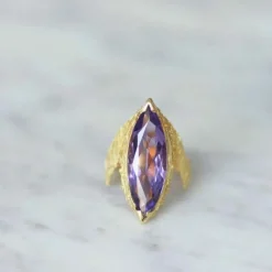 Bague améthyste années 70