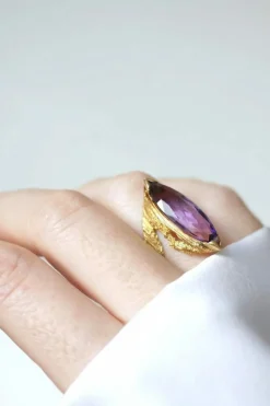 Bague améthyste années 70