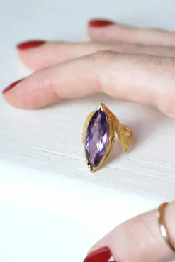 Bague améthyste années 70