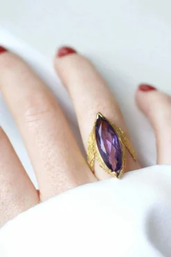 Bague améthyste années 70