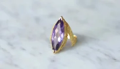 Bague améthyste années 70