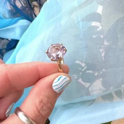 Bague Améthyste en Solitaire Or Jaune 18 K