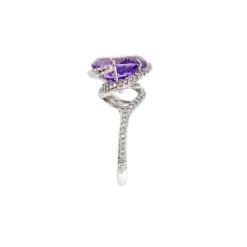 Bague améthyste et diamants