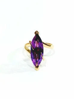 Bague Améthyste et or rose
