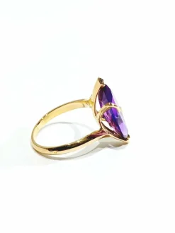 Bague Améthyste et or rose