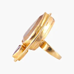 Bague Améthyste et Quartz