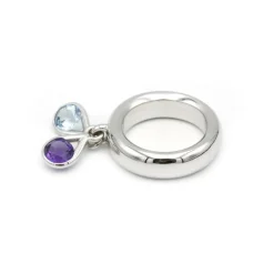 Bague Améthyste et Topaze
