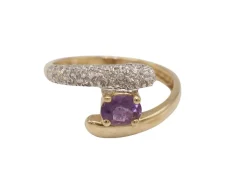 Bague améthyste or jaune