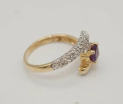 Bague améthyste or jaune