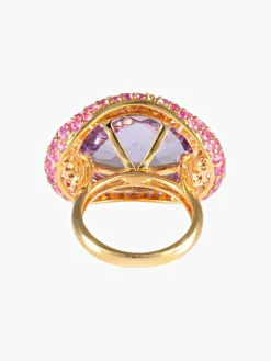 Bague Améthyste Saphirs roses
