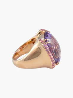 Bague Améthyste Saphirs roses