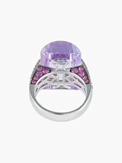 Bague Améthyste Spinelles et Diamants