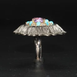 Bague Améthyste Turquoise Diamants
