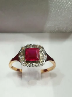Bague Ancienne 2 ors Diamants