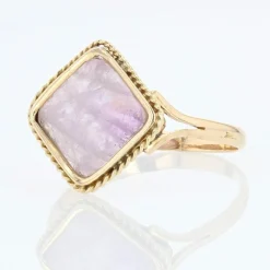 Bague ancienne améthyste et or
