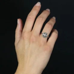 Bague ancienne art déco diamants